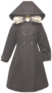 Girl Coat w/ Fur on Collar